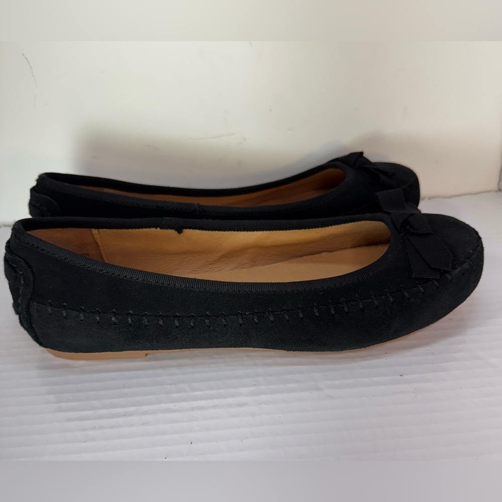 Coldwater Creek Heritage Black Suede Flats/Moccasins Size 8,5 NWOT - Picture 6 of 9